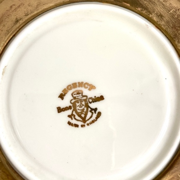 Brass and bone China decorative plate - Picture 4 of 5